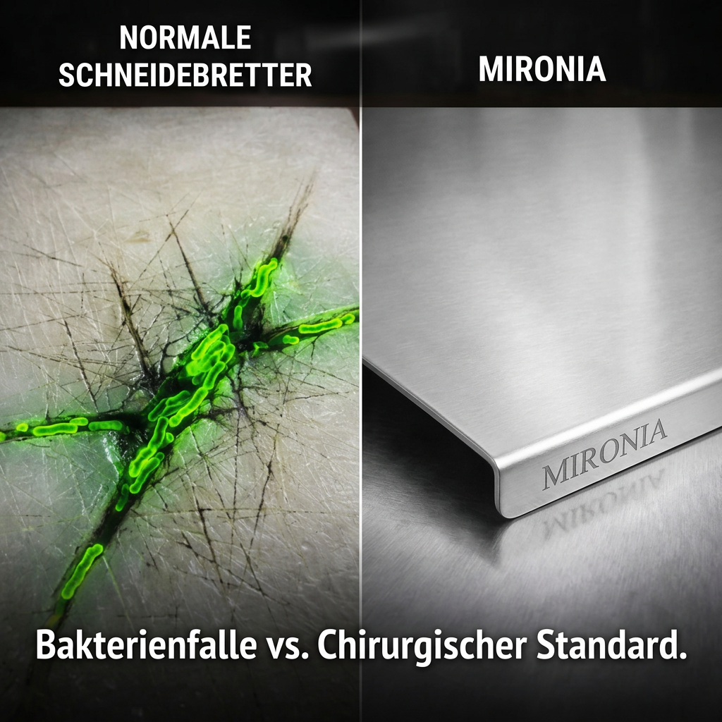 EDELSTAHL-KÜCHENBRETT MIT ANTI RUTSCH KANTE
